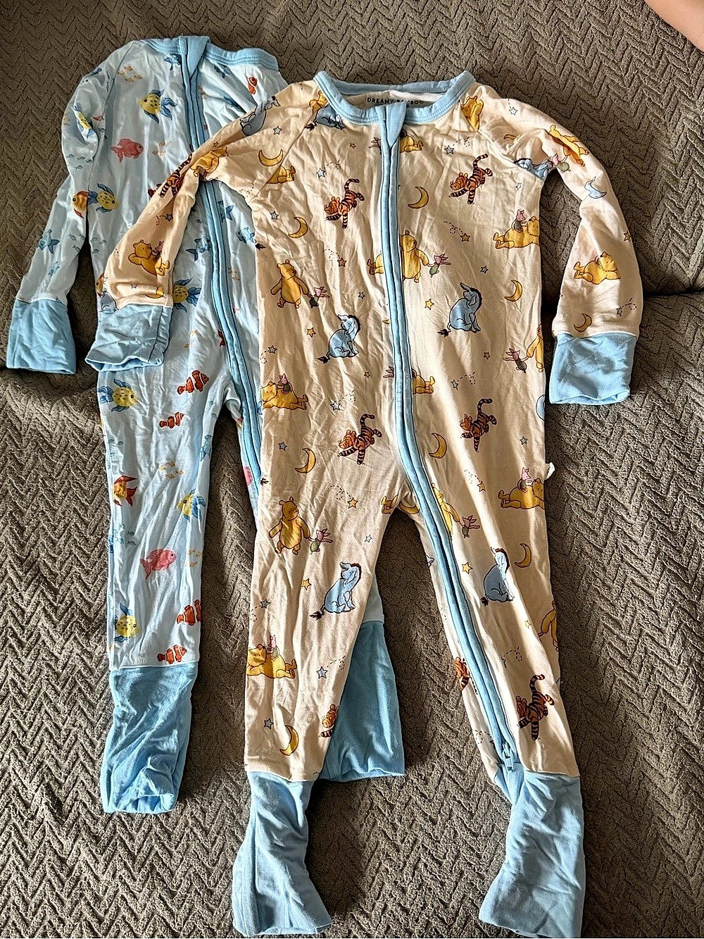Kids Animal Print Footed Pajamas Set
